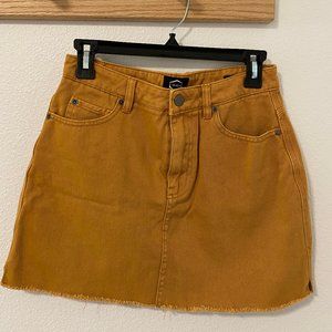 RVCA Raw Edge Denim Mini Skirt